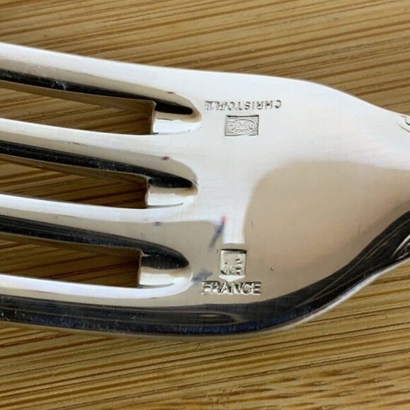 Christofle France Perles ONE Dinner Fork Silverplate Flatware NEW Discontinued - Picture 4 of 7